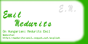 emil medurits business card